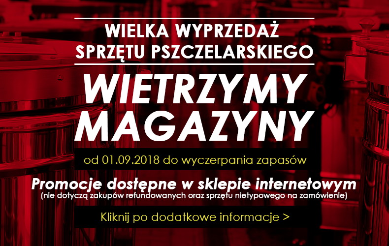 Wyprzedaż w sklepie pszczelarskim pszczelnictwo.com.pl