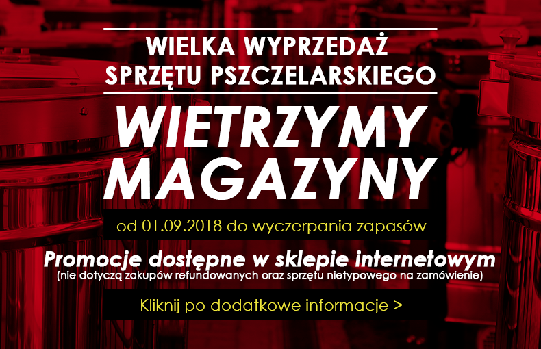 (Polski) Wyprzedaż w sklepie pszczelarskim pszczelnictwo.com.pl